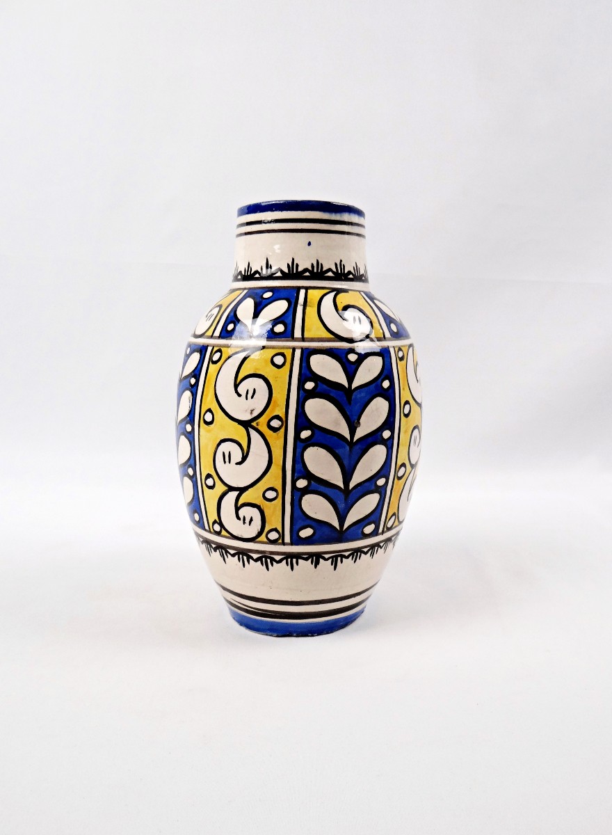 Ceramic Vase From The Serghini Safi Workshops, Moroccan Folk Art, 1960s