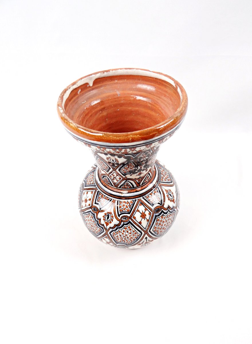 Round Vase With Flared Neck, Hasania Workshop In Safi, Moroccan Folk Art, 1970s-photo-4