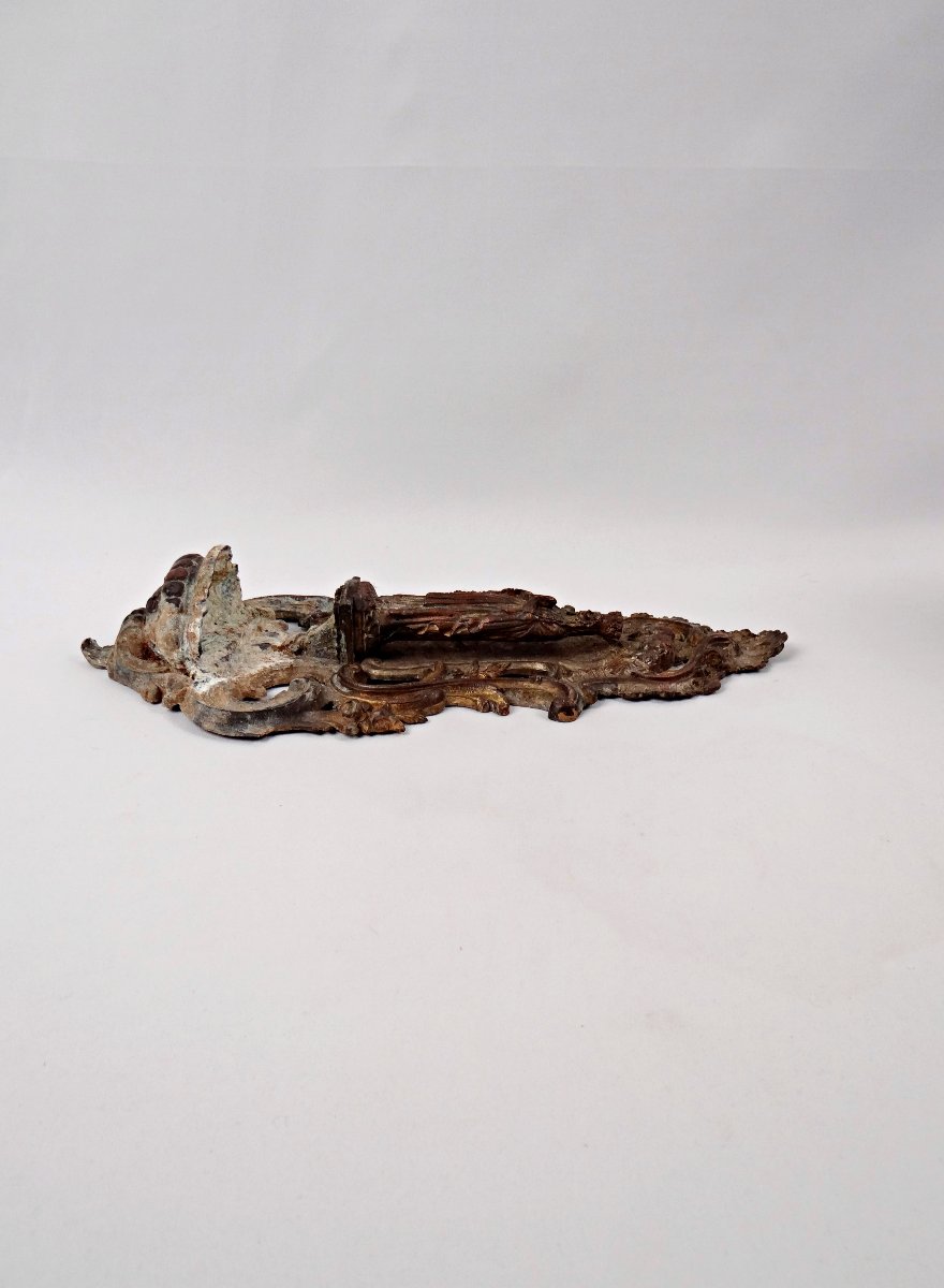 Large Antique Cast Iron Wall-mounted Holy Water Font Of Our Lady Of Lourdes, Late 19th Century-photo-4