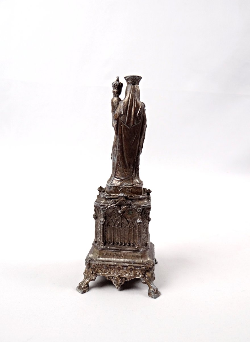 Religious Statue Of The Virgin And Child, Our Lady Of The Thorn, 19th Century-photo-4