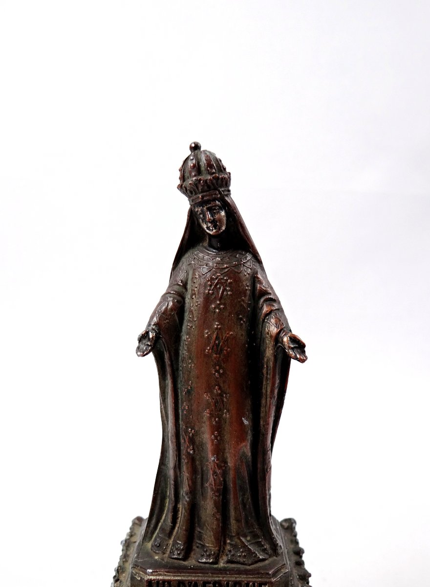 Statue religieuse de la Vierge Marie ou Notre dame d'Afrique régule XIXème-photo-3