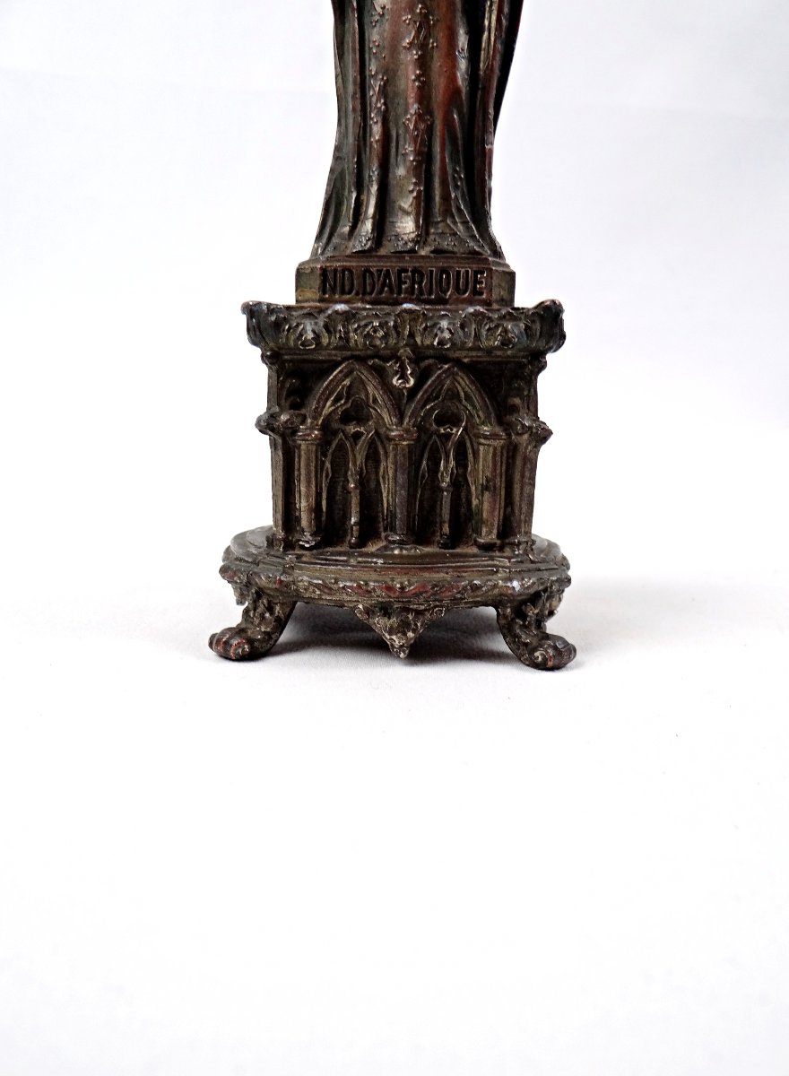 Statue religieuse de la Vierge Marie ou Notre dame d'Afrique régule XIXème-photo-1