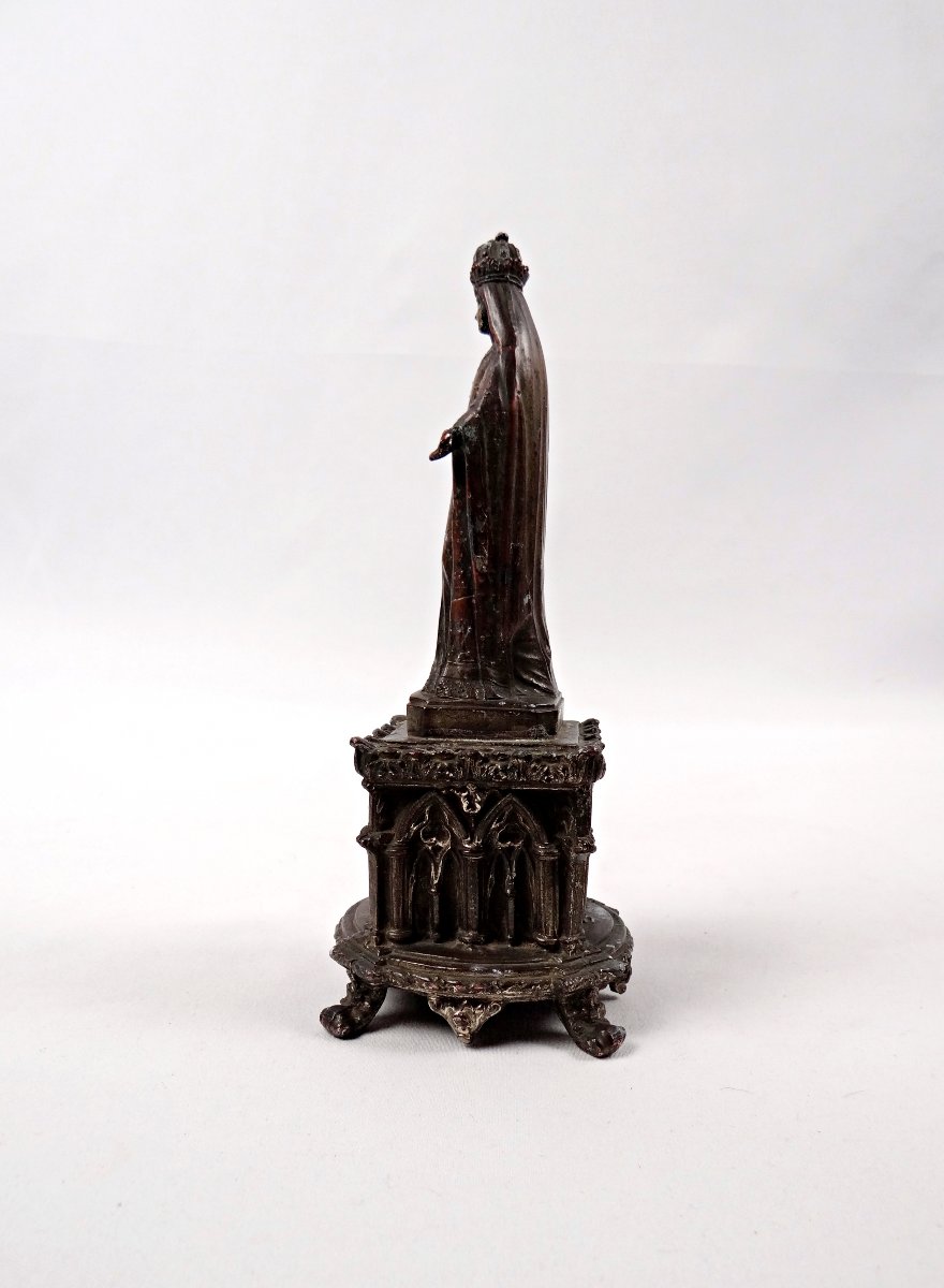 Statue religieuse de la Vierge Marie ou Notre dame d'Afrique régule XIXème-photo-3