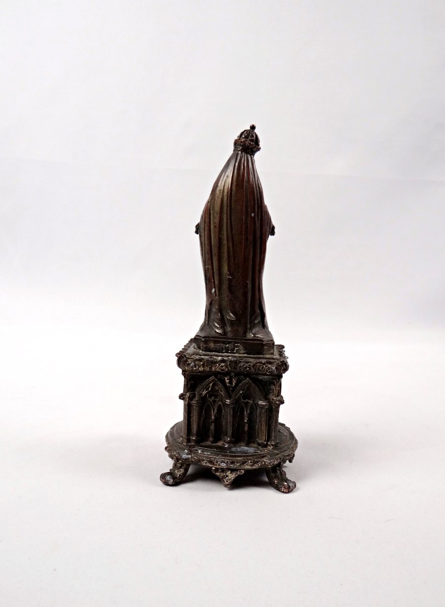 Statue religieuse de la Vierge Marie ou Notre dame d'Afrique régule XIXème-photo-4