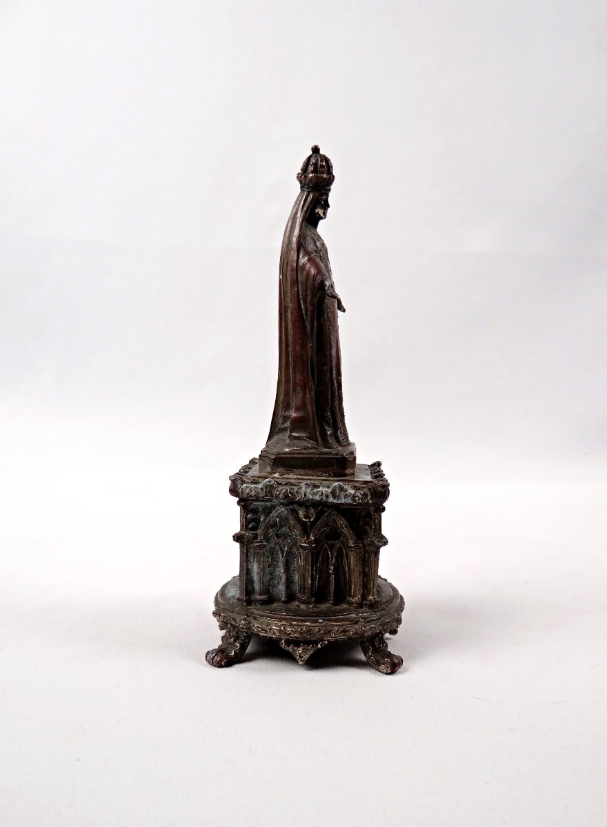 Statue religieuse de la Vierge Marie ou Notre dame d'Afrique régule XIXème-photo-5