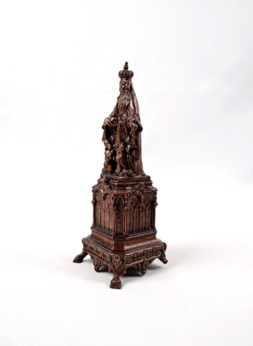 Statue religieuse de la Vierge Marie ou Notre dame de bon secours régule XIXème-photo-4