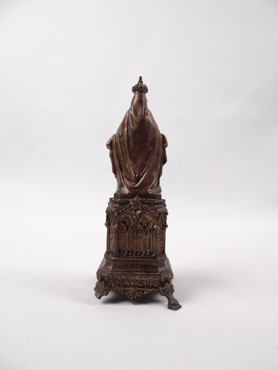 Statue religieuse de la Vierge Marie ou Notre dame de bon secours régule XIXème-photo-3