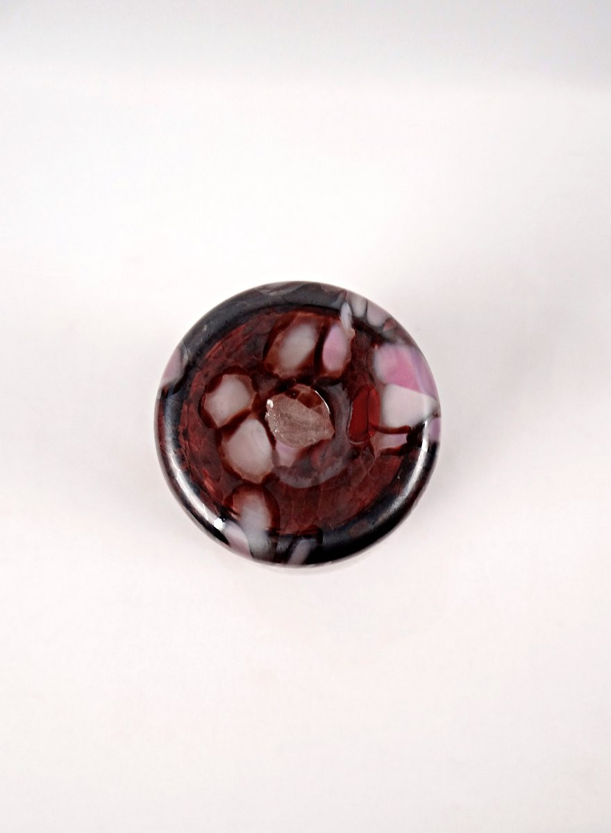 Art Deco Vase In Iridescent Enameled Glass In The Style Of Loetz Or Mills & Stevens, Early 20th Century-photo-4