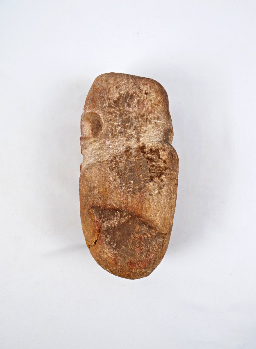 Sculpture Monolithique de rivière anthropomorphe en granite du Sahel au Niger-photo-2