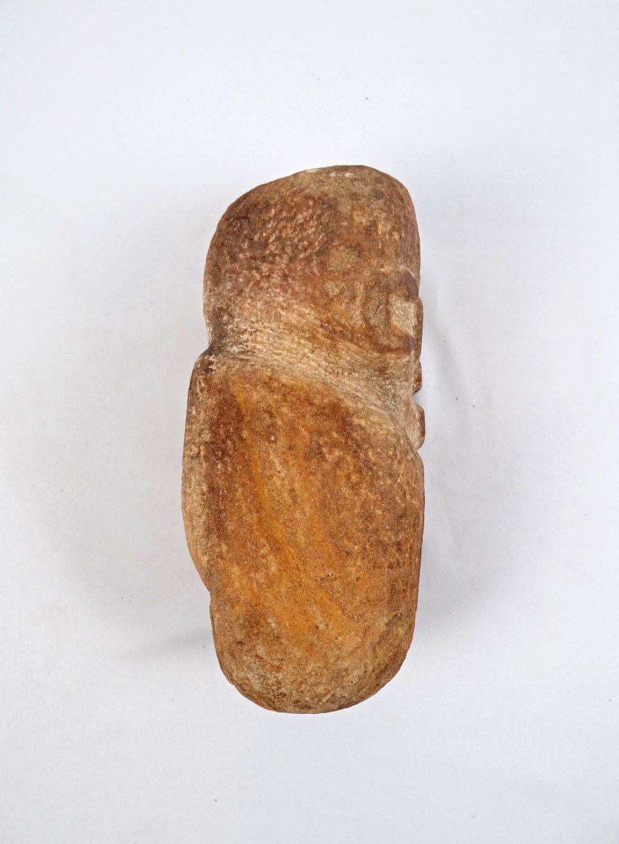 Sculpture Monolithique de rivière anthropomorphe en granite du Sahel au Niger-photo-3