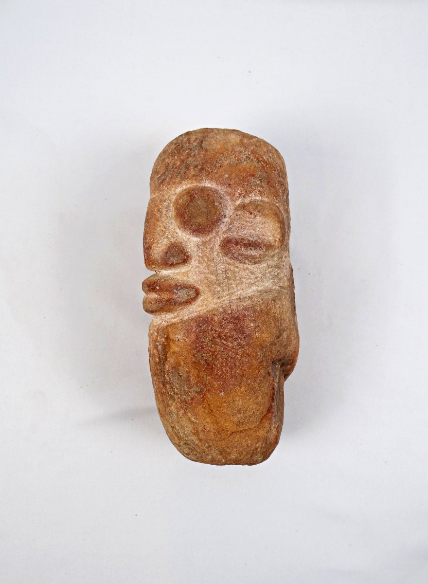 Sculpture Monolithique de rivière anthropomorphe en granite du Sahel au Niger-photo-4