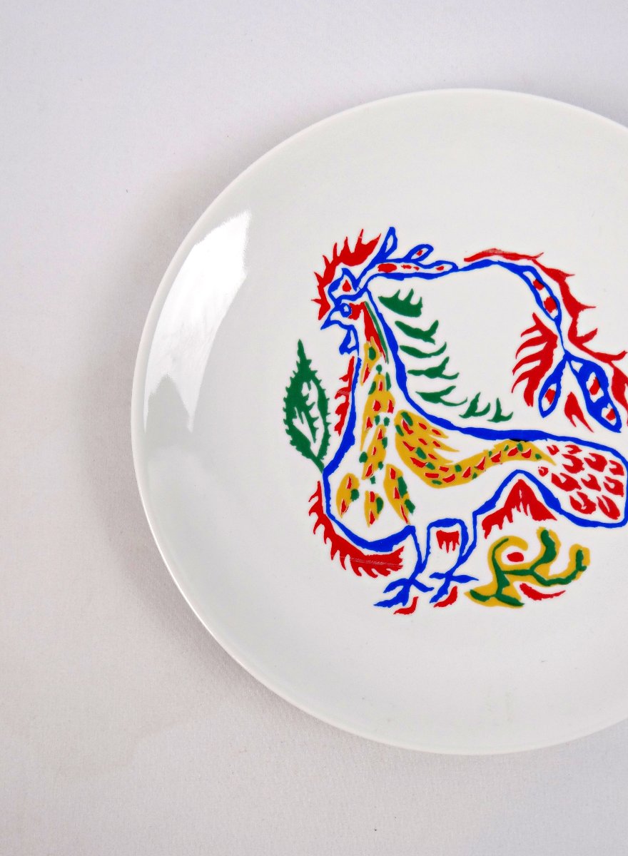 Assiette Jean Lurçat (1892-1966) par Limoges Vintage des années 70-photo-2