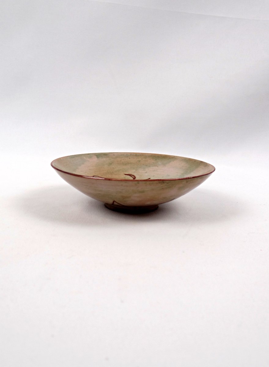 Olivier Pettit coupelle en céramique émaillée décor de taureau & coq style naïf-photo-5