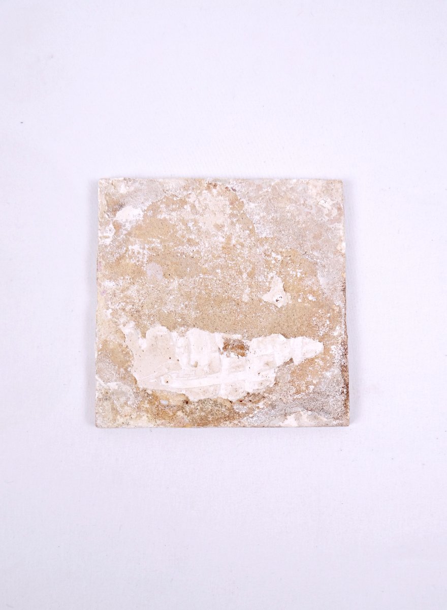 18th-century Delftware Tile Depicting A Hunting Scene With A Carabiniere Seen From Behind-photo-5