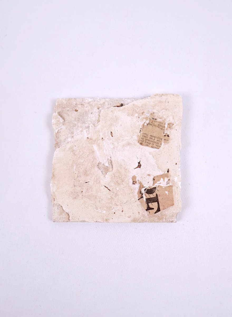 18th-century Delftware Tile Depicting A Peasant Woman With A Stick, Facing Forward-photo-5