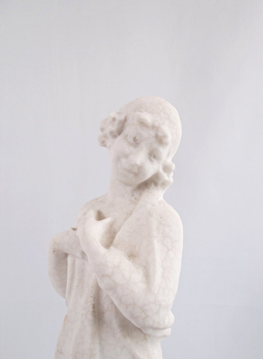 Art Deco Limestone Statue Or Petrified Water Of An Elegant Woman, Early 20th Century-photo-2