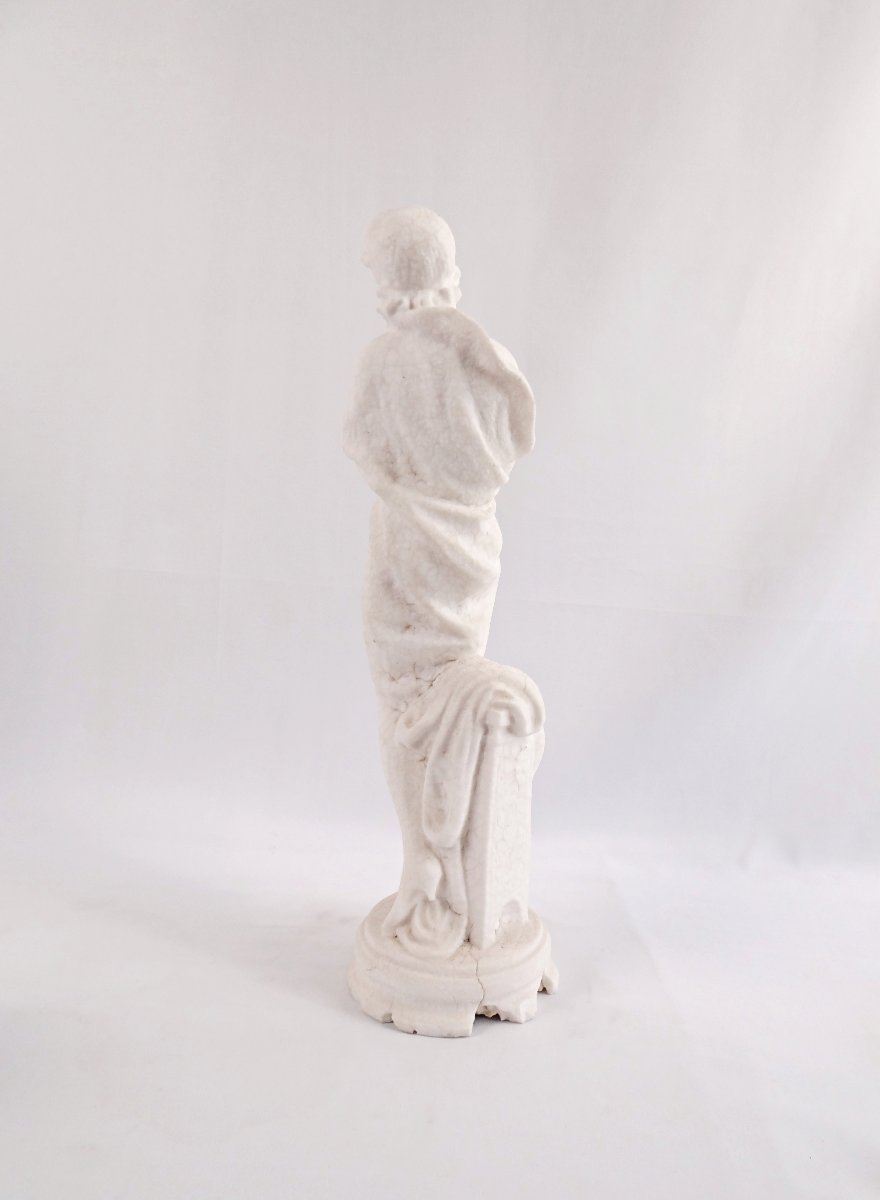 Art Deco Limestone Statue Or Petrified Water Of An Elegant Woman, Early 20th Century-photo-2