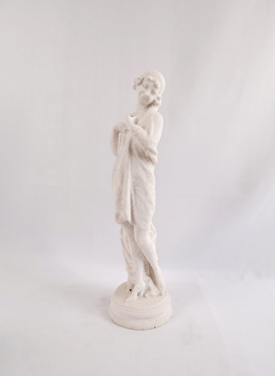 Art Deco Limestone Statue Or Petrified Water Of An Elegant Woman, Early 20th Century