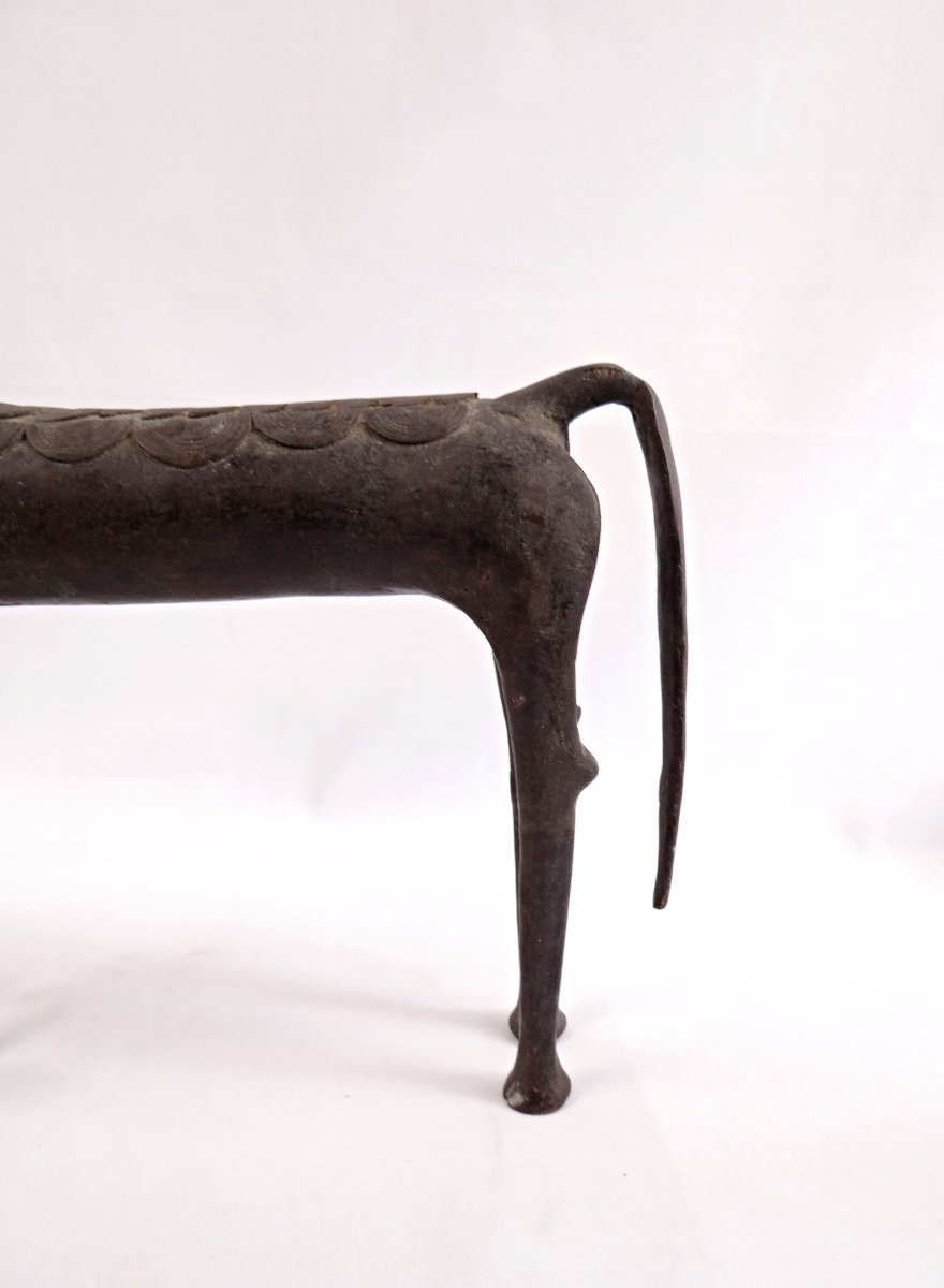 Cheval en Bronze artisanat Africain du Burkina Faso début XXe-photo-4