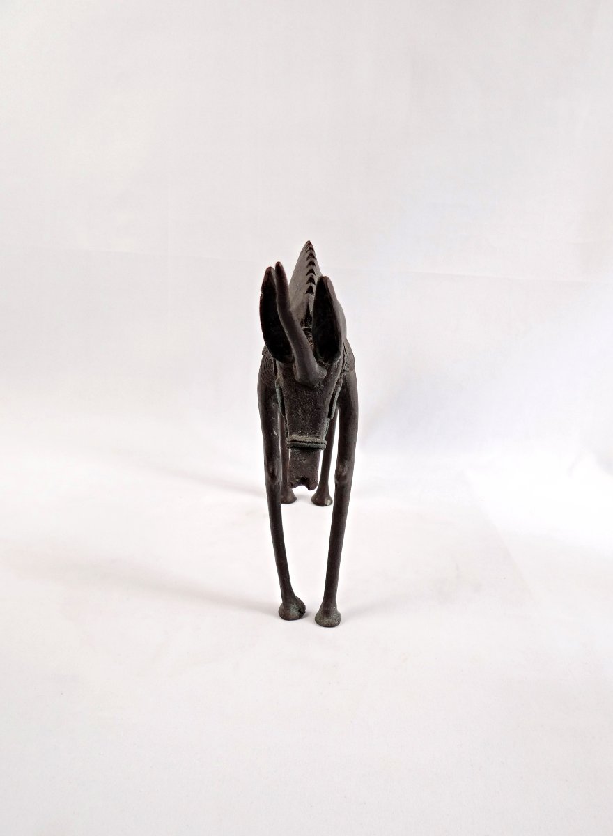 Cheval en Bronze artisanat Africain du Burkina Faso début XXe-photo-6