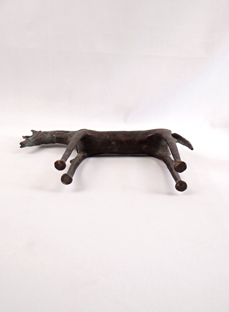 Cheval en Bronze artisanat Africain du Burkina Faso début XXe-photo-8