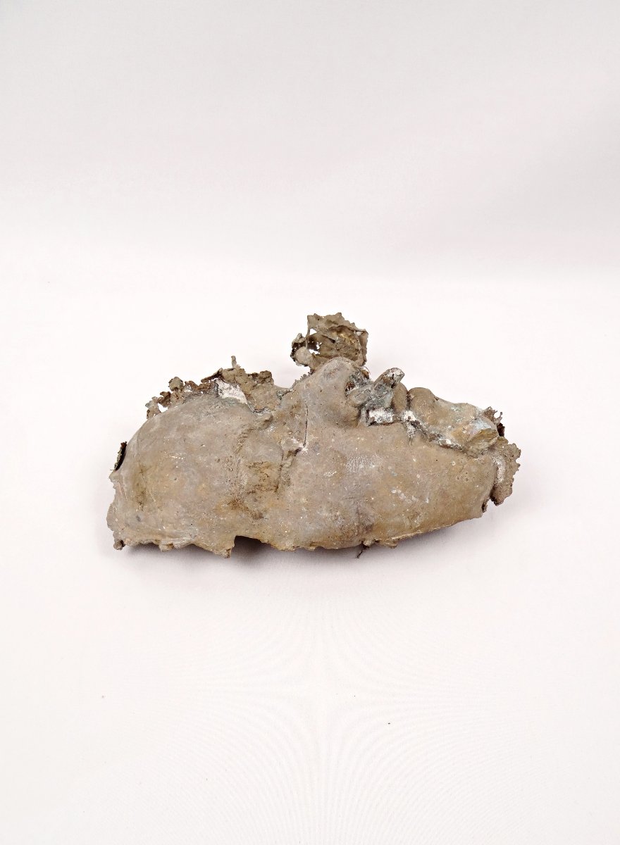 Solid Bronze Surrealist Death Mask Of A Female Curiosity Cabinet 20th Century-photo-4