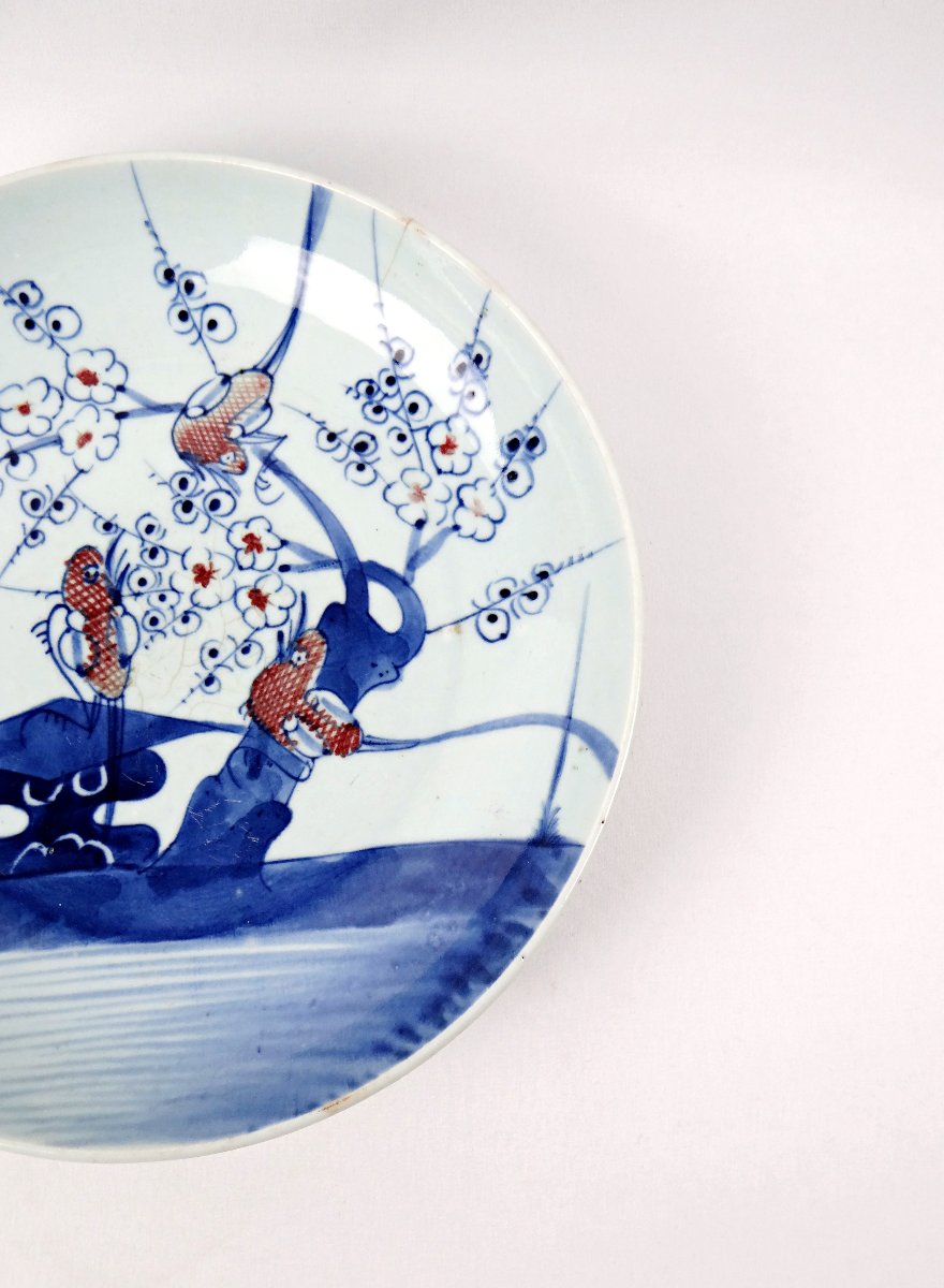 Antique Chinese Porcelain Soup Plate, Lake Décor, Late 19th Century-photo-4