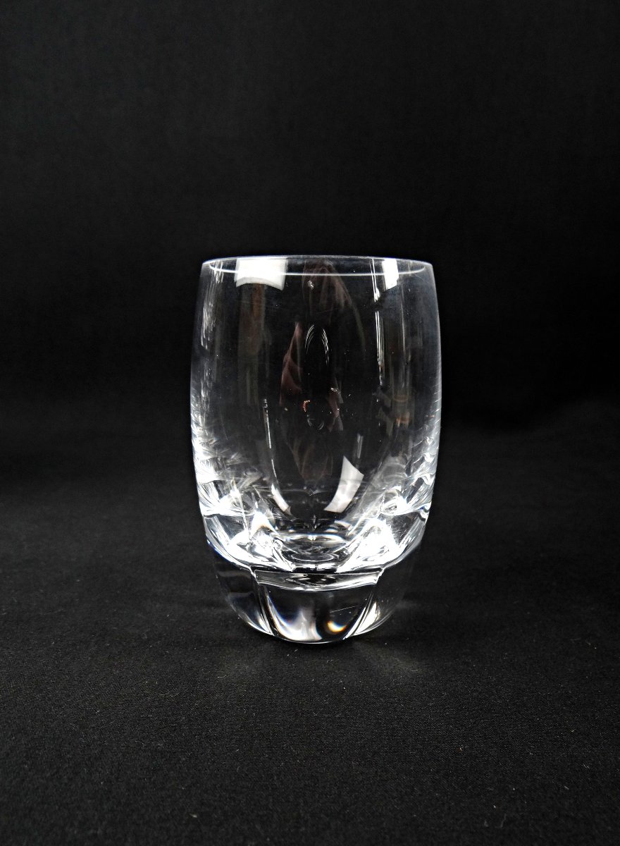 Lalique France Series Of 7 Highland Crystal Glasses Mid 20th Century-photo-3