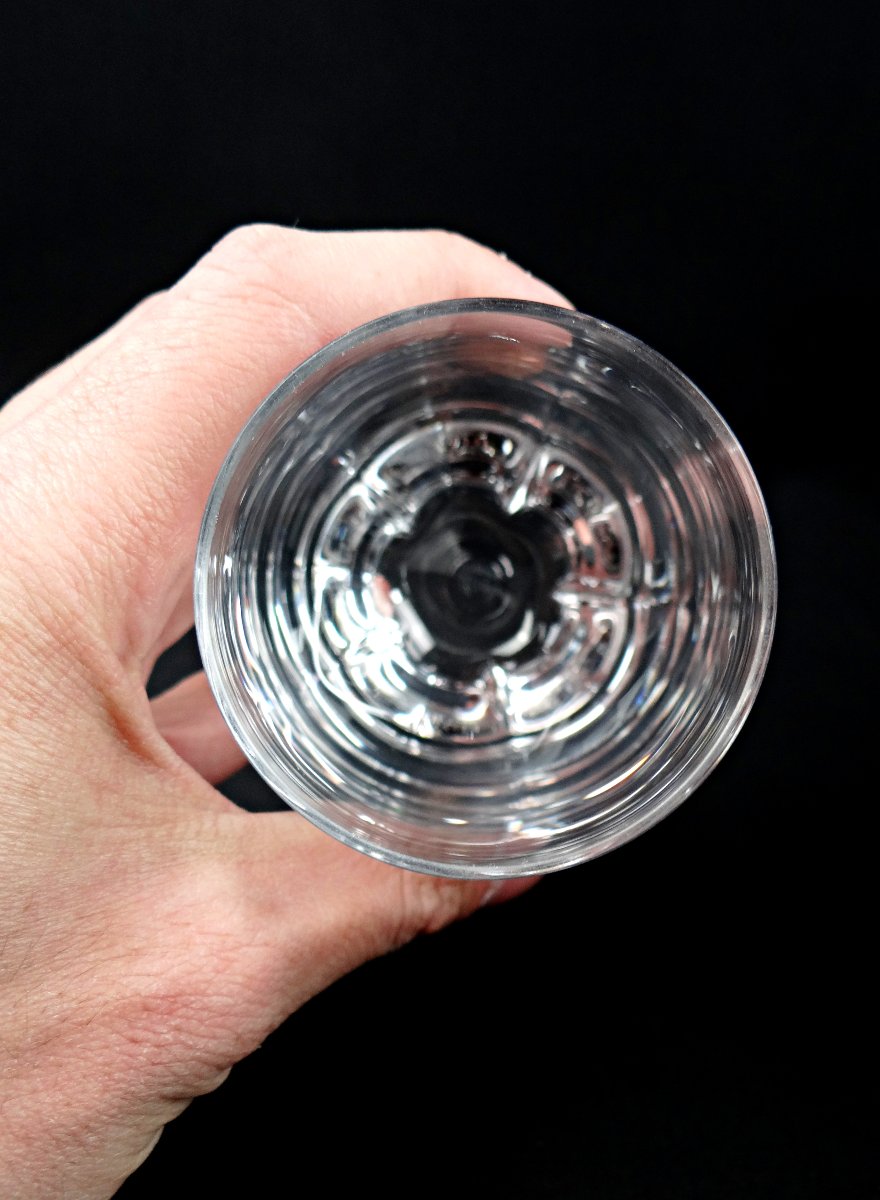 Lalique France Series Of 7 Highland Crystal Glasses Mid 20th Century-photo-6