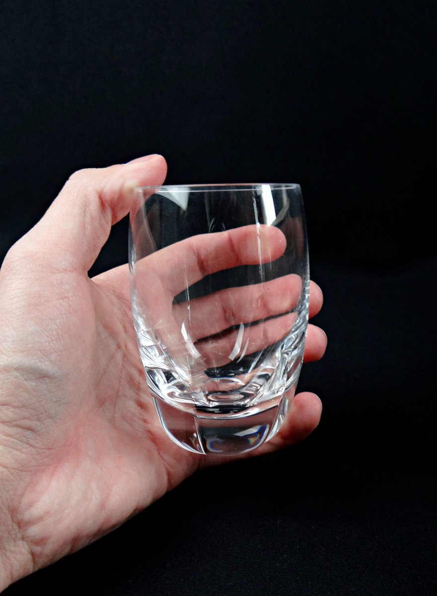 Lalique France Series Of 7 Highland Crystal Glasses Mid 20th Century-photo-7