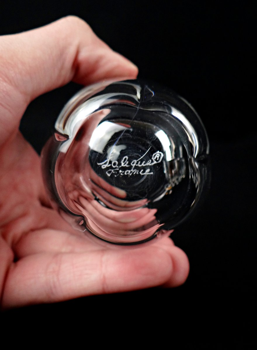 Lalique France série de 6 verres en cristal modèle Highland  milieu XXe-photo-1