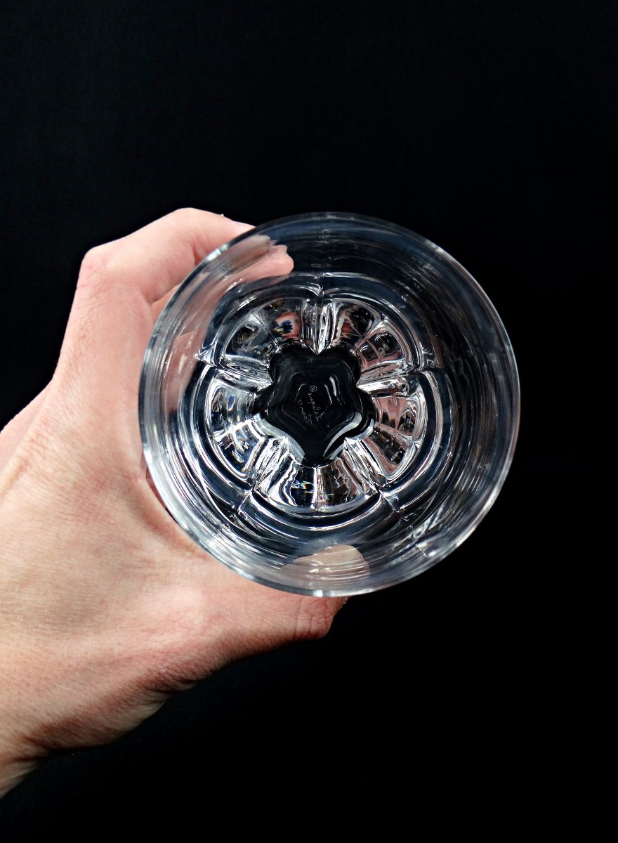 Lalique France série de 7 verres à whisky en cristal modèle Highland milieu XXe-photo-3