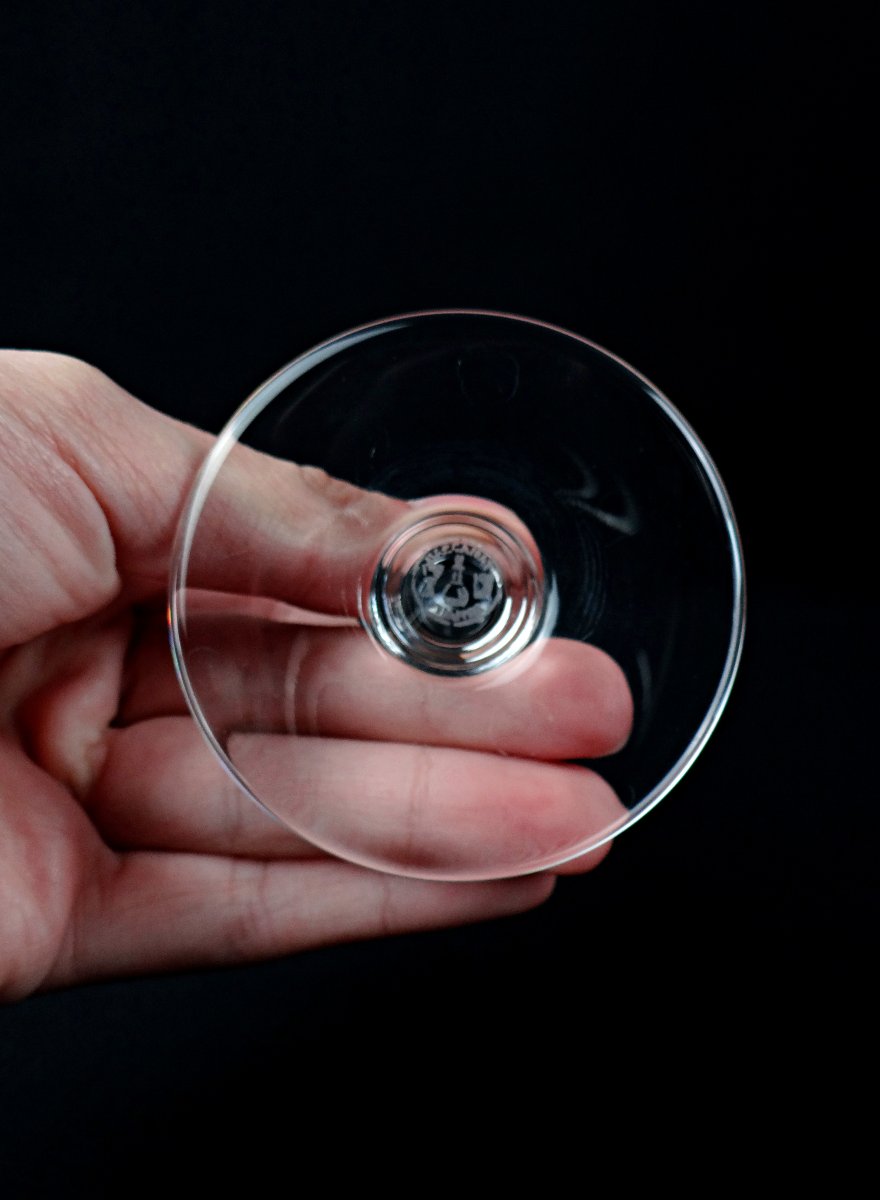 Baccarat série de 6 flûtes à champagne en cristal modèle Montaigne Optic-photo-2
