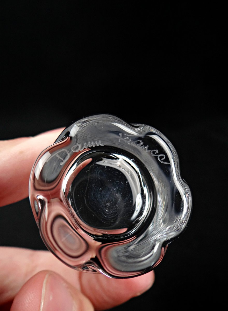 Daum France série de 6 gobelets à liqueur en cristal milieu XXe -photo-4