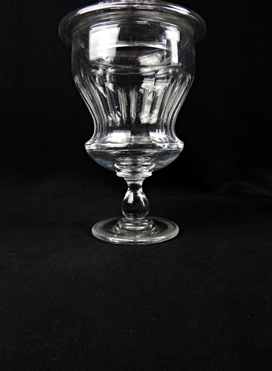 Large Crystal Drageoir Cut In The Baccarat Style Of The 19th Century-photo-4