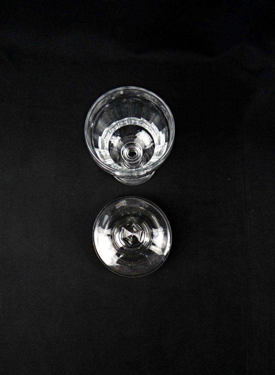 Large Crystal Drageoir Cut In The Baccarat Style Of The 19th Century-photo-4