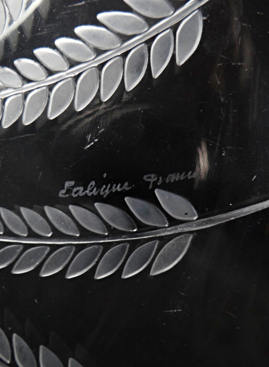 Lalique France Wheat-ear Dish, Lucerne Model, Modernism, Mid-20th Century-photo-7