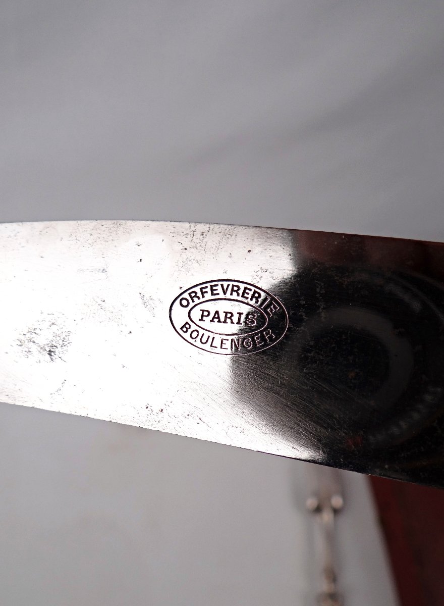 Couverts a gigot en argent Boulenger orfèvrerie Parisienne style baroque XIXe siècle-photo-6
