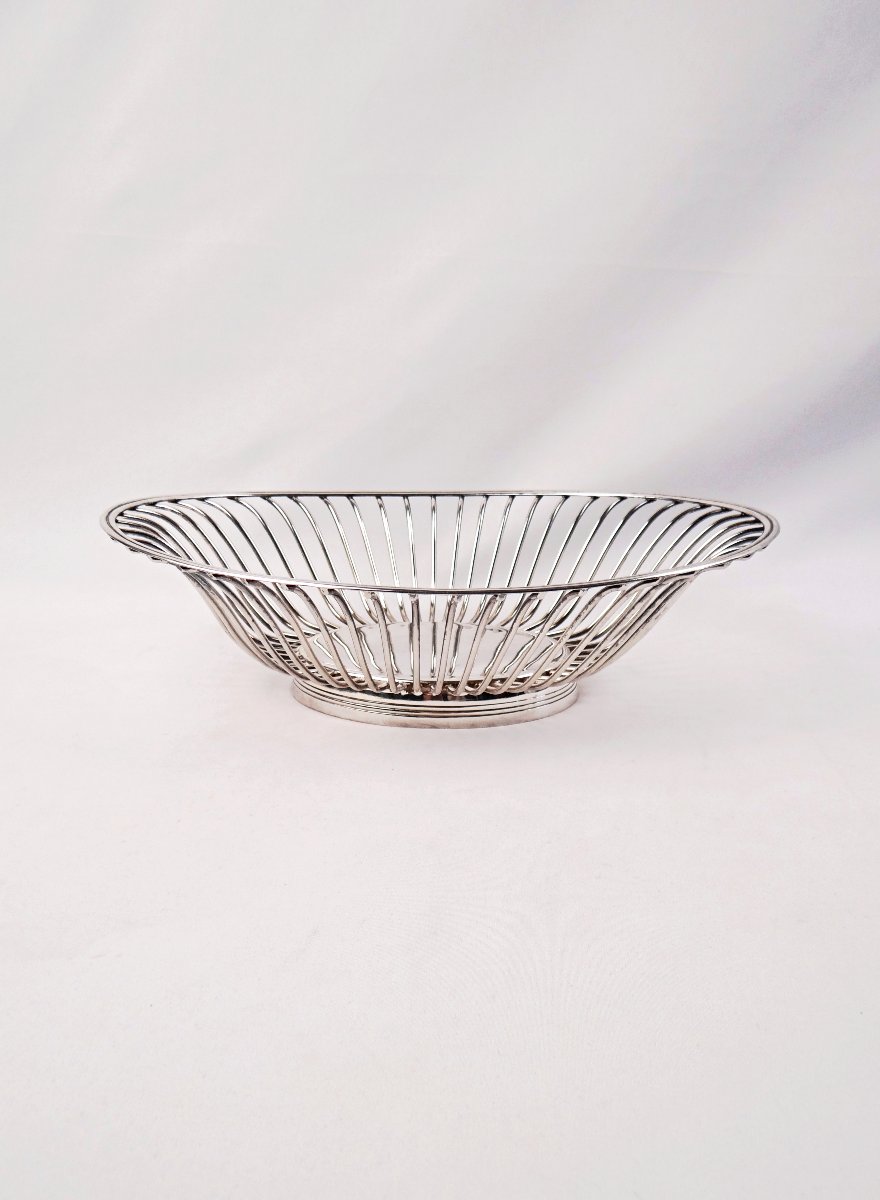 Christofle Gallia corbeille à pain en métal argenté Art Déco début XXe