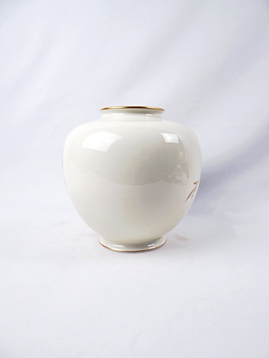 Art Deco Pirken Hammer Vase, Spherical Shape With Floral Decoration, Early 20th Century-photo-4