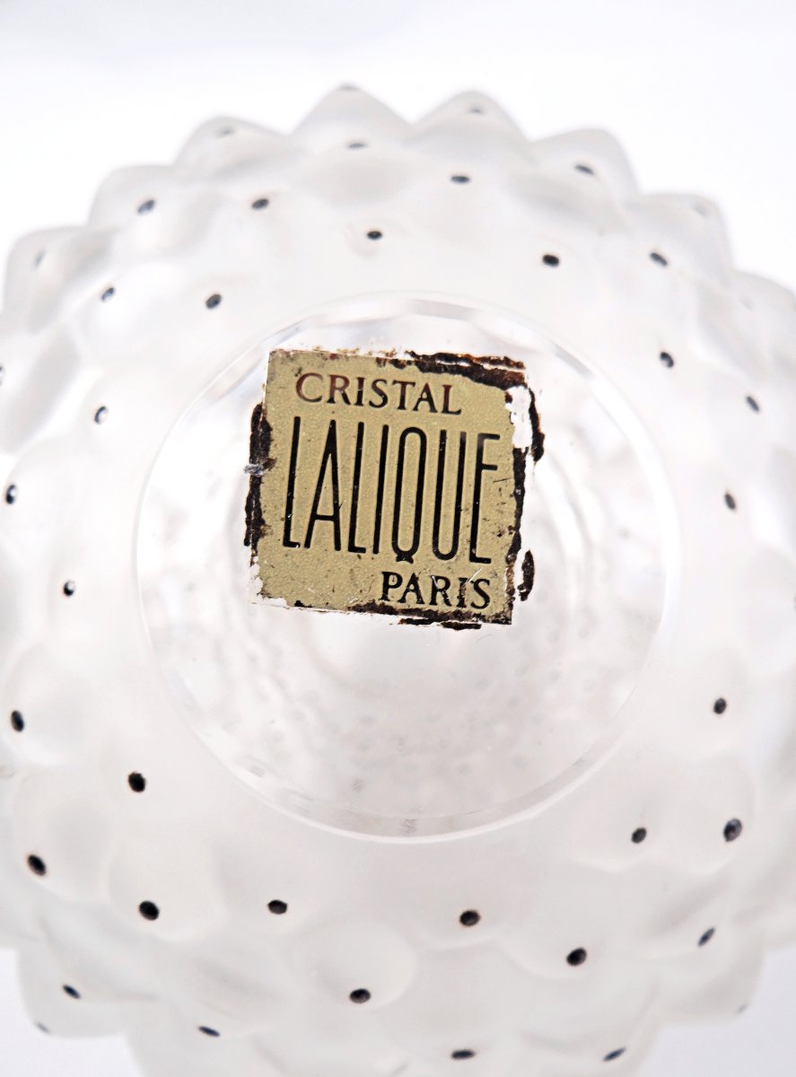 Lalique Crystal Perfume Bottle, “cactus” Model, Art Deco , 1950s-photo-4
