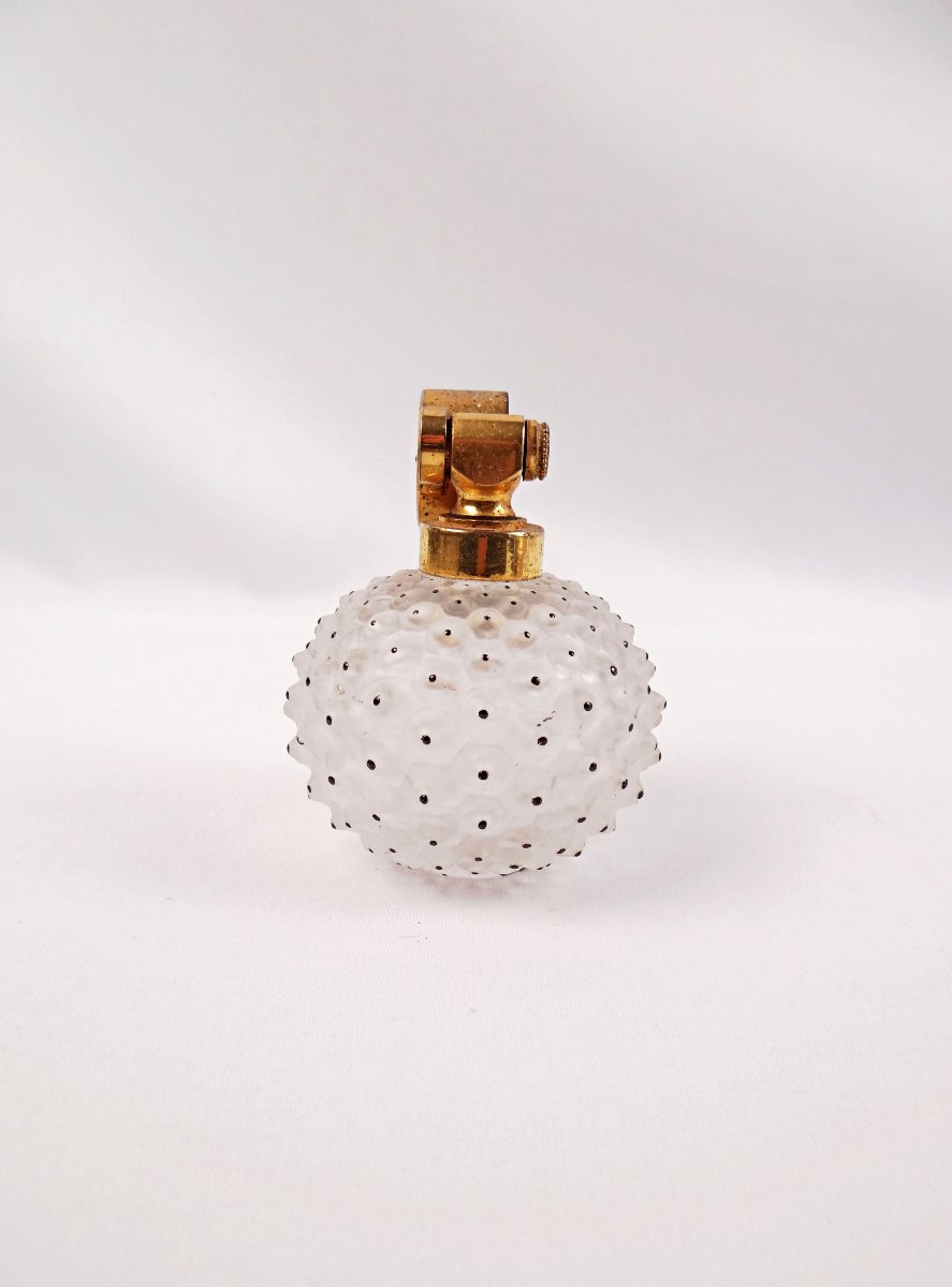Lalique Crystal Perfume Spray Bottle, "cactus" Model, Art Deco  1950s-photo-2