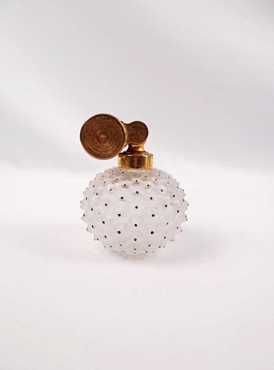 Lalique Crystal Perfume Spray Bottle, "cactus" Model, Art Deco  1950s-photo-3