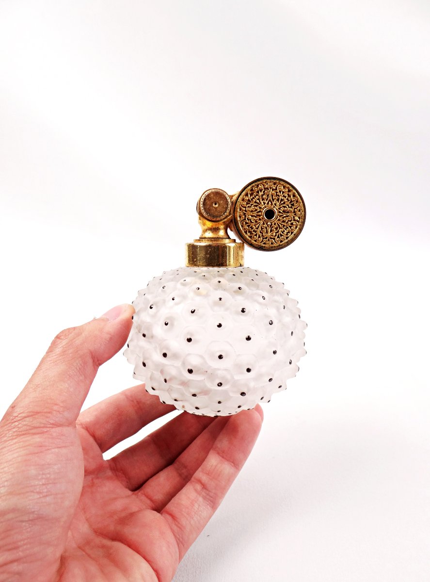 Lalique Crystal Perfume Spray Bottle, "cactus" Model, Art Deco  1950s-photo-4
