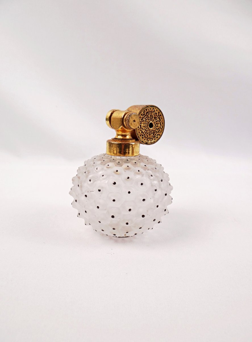 Lalique Crystal Perfume Spray Bottle, "cactus" Model, Art Deco  1950s