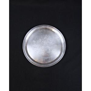 Plateau en argent massif signé Sazikov plat de mariage russe de 1868 argenterie Russe XIXème