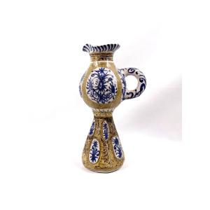 Vase soliflore Keraluc Quimper signé André L'Helguen grès émaillé forme de pichet