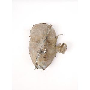 Solid Bronze Surrealist Death Mask Of A Female Curiosity Cabinet 20th Century