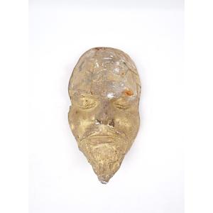 Masque mortuaire en bronze massif de Lénine cabinet de curiosité début XXe