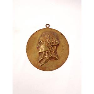 Médaillon portrait de Maximilien Robespierre en bas-relief daté de 1850 XIXe
